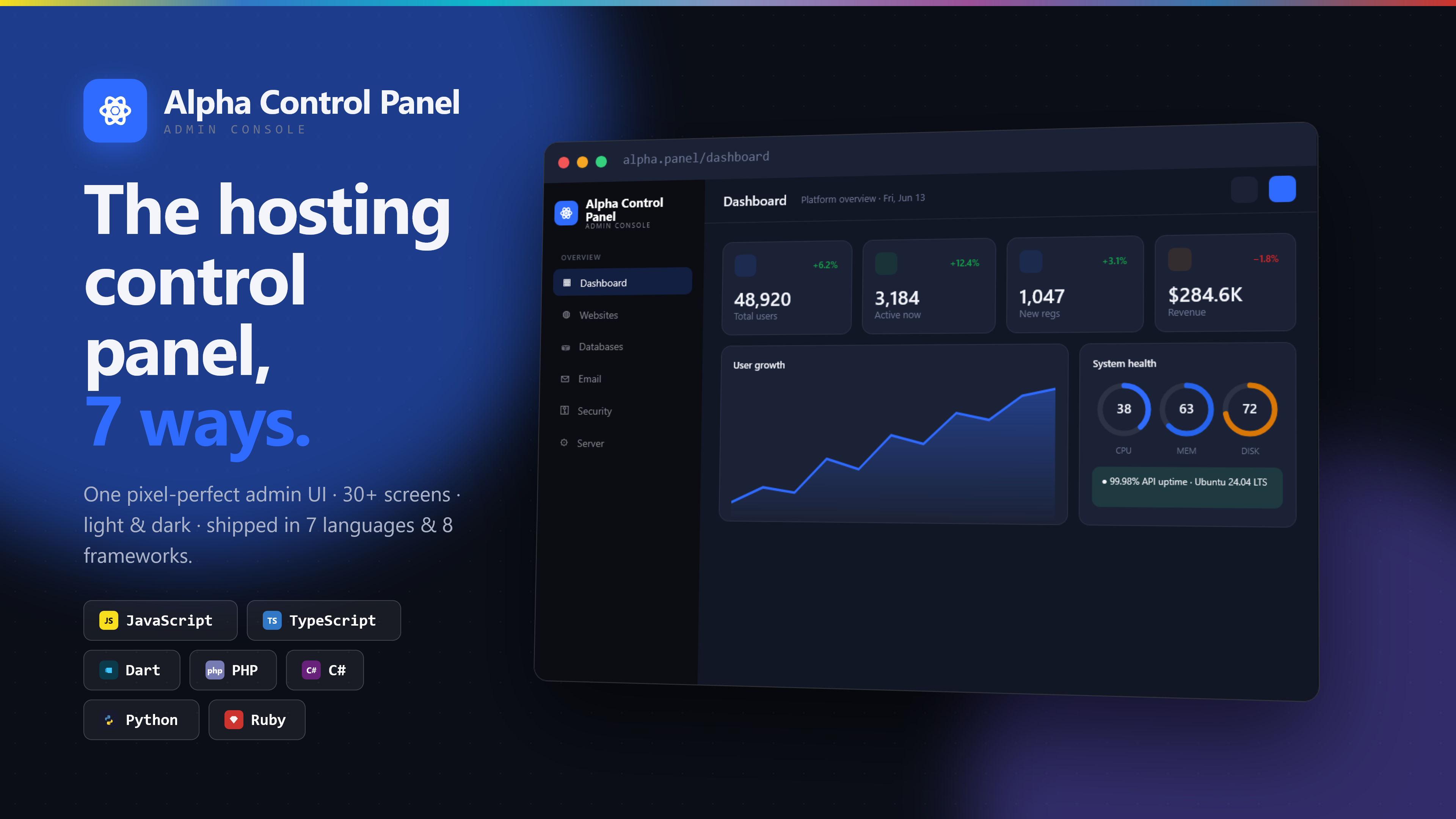 Alpha ControlPanel — screenshot 1