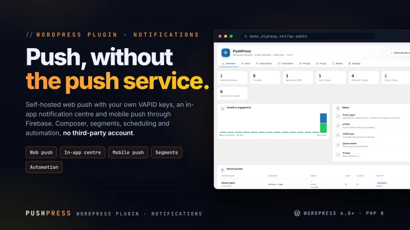 PushPress | Web Push & In-app Notifications for WordPress