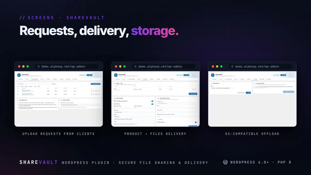 ShareVault | Secure File Sharing & Uploads for WordPress — screenshot 4