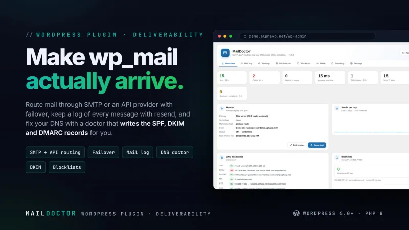 MailDoctor | SMTP, Mail Log & DNS Doctor for WordPress