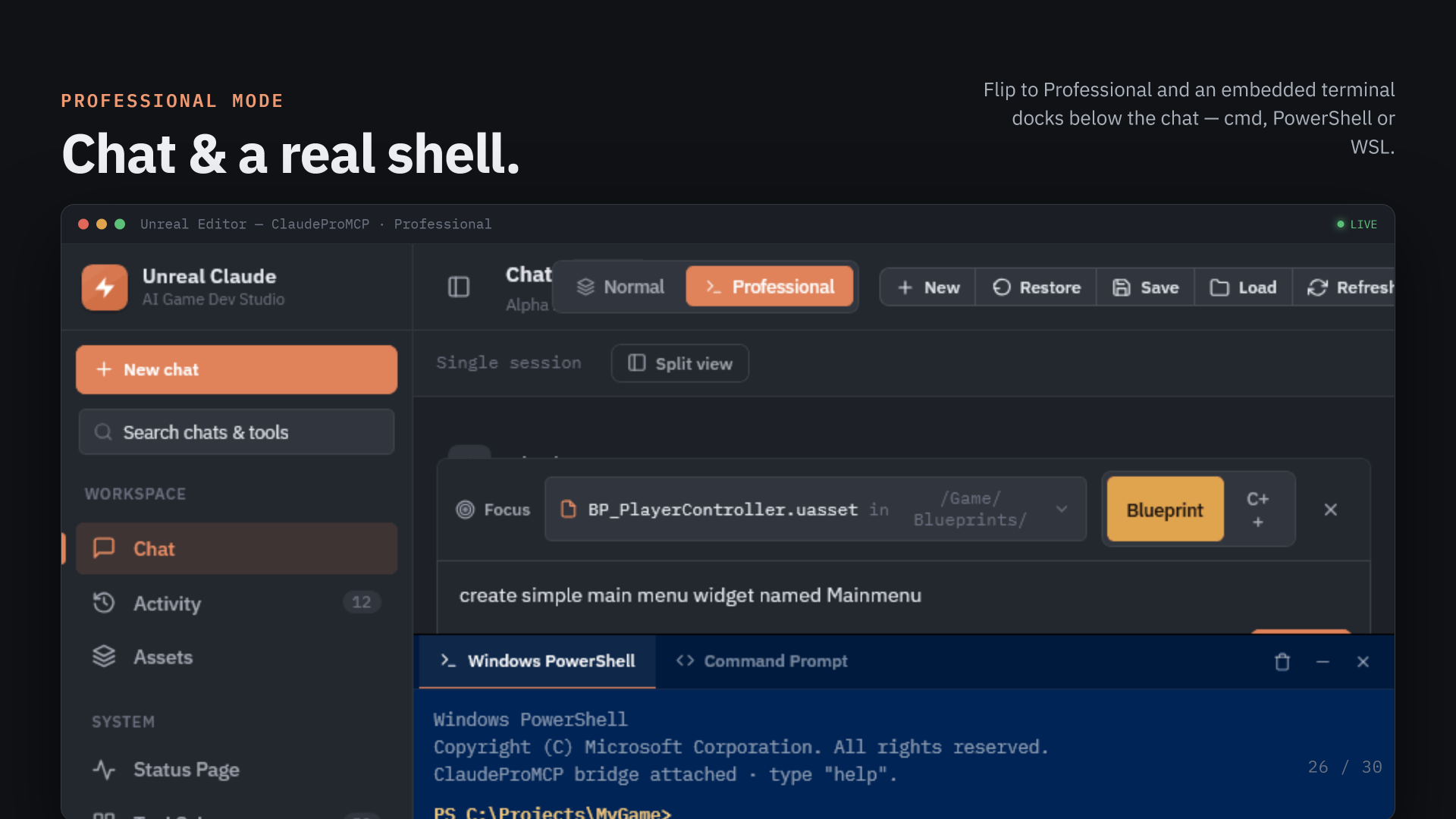 ClaudeProMCP — AI Game Dev Studio — screenshot 26