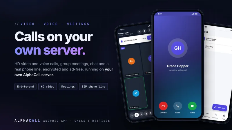 AlphaCall | Android Video, Voice & Meetings App