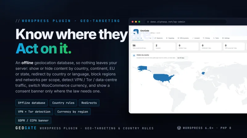 GeoGate | Geo-targeting & Country Rules for WordPress