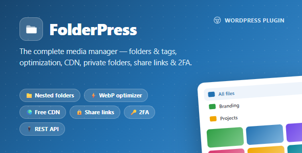 FolderPress — Media Library Folders for WordPress